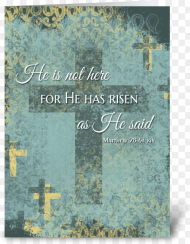 He Is Risen Easter Cross Bible Verse Greeting