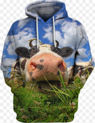 D All Over Print Lovely Cow Face Shirt