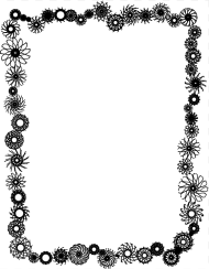 Black and White Flower Border Clipart Clipart Library