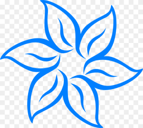 Blue Flower Border Clip Art Star Flower Clipart