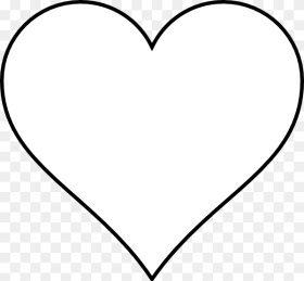 Blank Heart Clip Art White Love Heart Vector