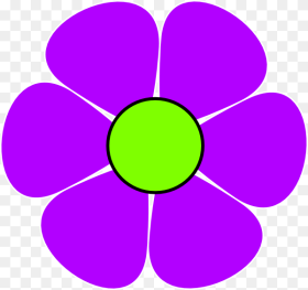 Flower Power Clip Art Purple Flower Clipart Hd