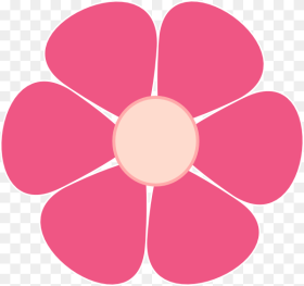 Pink Cartoon Flowers Pink Flower Clipart Png