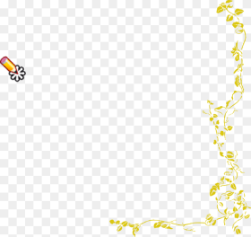 Yellow Border Png Floral Border Black and White