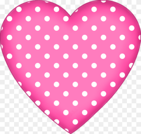Pink Polka Dot Heart Hd Png Download