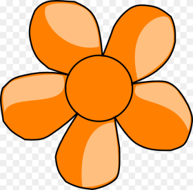 Orange Flower Clip Art at Clker Outline Clipart
