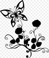 Black Flowers Clipart  Hd Png