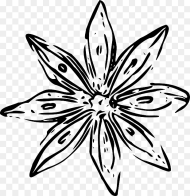 Simple Flower Designs Black and White Outline Flowers