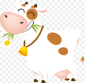 Happy Cartoon Cow Png Transparent Png