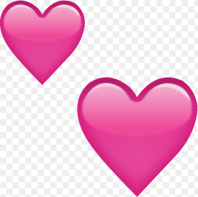 Two Pink Hearts Emoji Png Transparent Background Heart