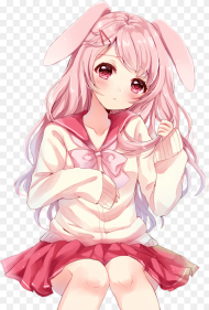 Pink Anime Png Cute Anime Bunny Girl Transparent