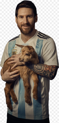 Messi Holding the Goat  png