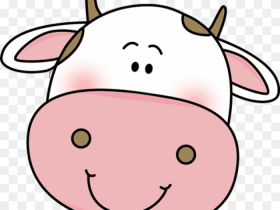 Transparent Cow Face Png Cute Cow Head Clipart