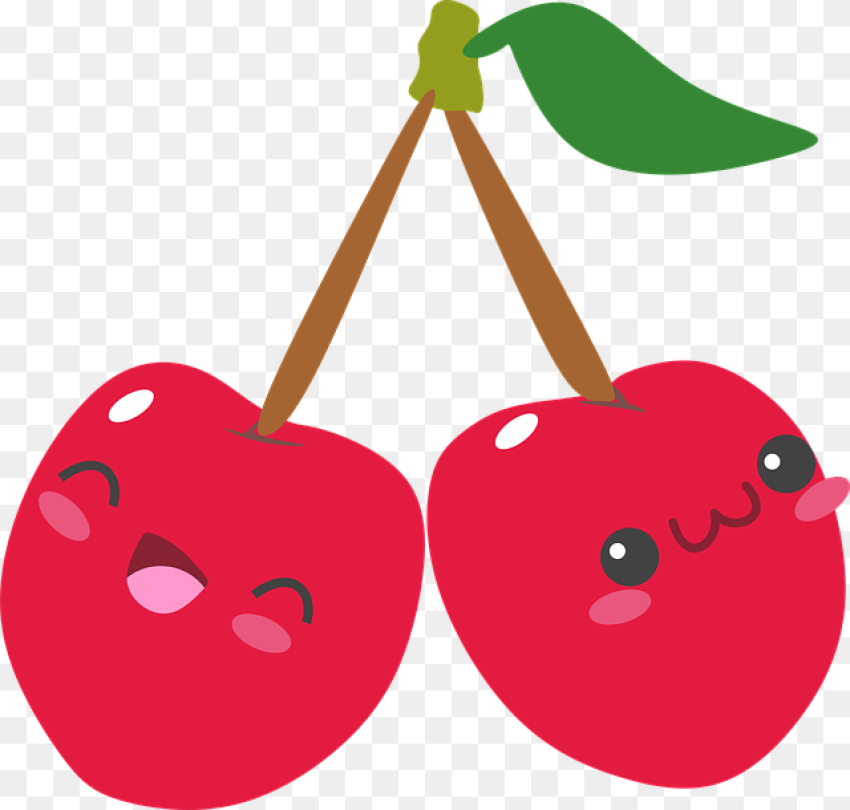 Cherry Red Network Fruit Cute Kawaii Sweet Happy