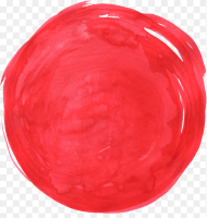 Red Circle Watercolor All Cricket Balls Png HD