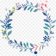Watercolor Flower Wreath Clipart Hd Png