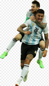 Transparent Messi png Messi Y Marcos Rojo png