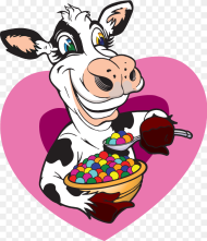 Transparent Eating Cereal Clipart Cow Wow Cereal Milk