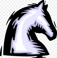 Vector Illustration of Knight Horse S Head Piece 