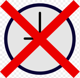 Alarm Clock Crossed Out Png HD