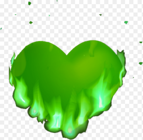 Mq Green Fire Heart Hearts Burning Heart Png