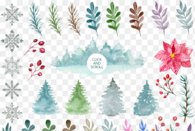 Watercolor by Juliabadeeva Christmas Tree Hd Png Download