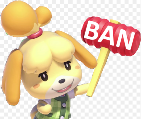 Transparent Ban Hammer Png Isabelle Animal Crossing Transparent