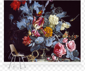 Vase of Flowers With a Watch Hd Png
