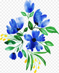 Blue Flower Bunch Free Clipart Hd Png