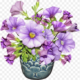 Flower Vase Arrangement  Purple Flowers in Vase