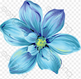 Flower Blue Flowers Watercolor Png Transparent Blue