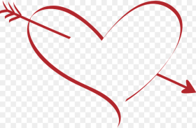 Heart Red Arrow Transparent Heart With Arrow Hd