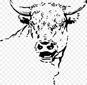Transparent Cow Face Clipart Black and White Being