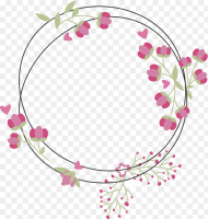 Background Flower Round Frame Hd Png