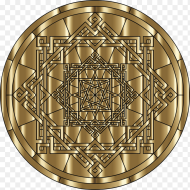 Gold Symmetry Metal Circle Png