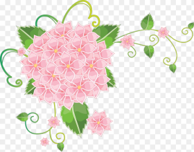 Pink  Background Butterfly and Flower Borders Hd