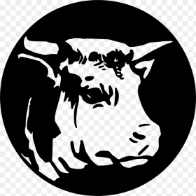 Beef Vector Friesian Cow Cow Head in Circle