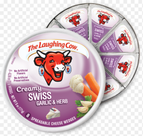 Open Garlic Herb Laughing Cow Cheese Hd Png