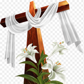 Family Easter Wooden Cross Png Transparent