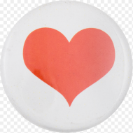 Small Red Heart Social Lubricator Button Museum Heart
