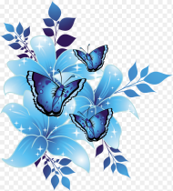Blue Flower Border Png  Flower Blue