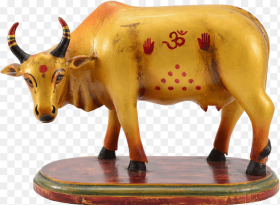 Golden Cow Figurine Bull Hd Png Download