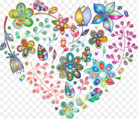 Floral Heart Clip Art Transparent Hd Png Download