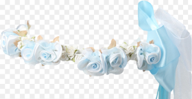 Light Blue and White Flower Crown Png HD