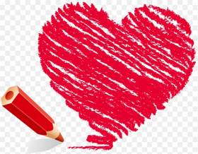 Transparent Red Crayon Png Crayon Heart Clipart Png