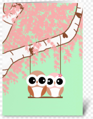 Tree Swing Greeting Card Cartoon Hd Png Download