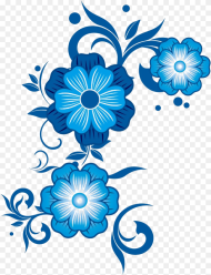 Blue Floral Png File Blue Flower Vector Png