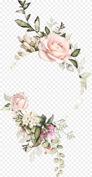 Watercolor Flower Frame Frameflower Aesthetic Flower Design For