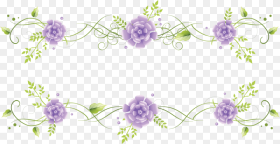 Blue Flower Border Vignette Free Clipart Hq Purple