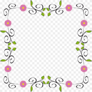 Floral Flower Flourish Border Png Image Clip Art